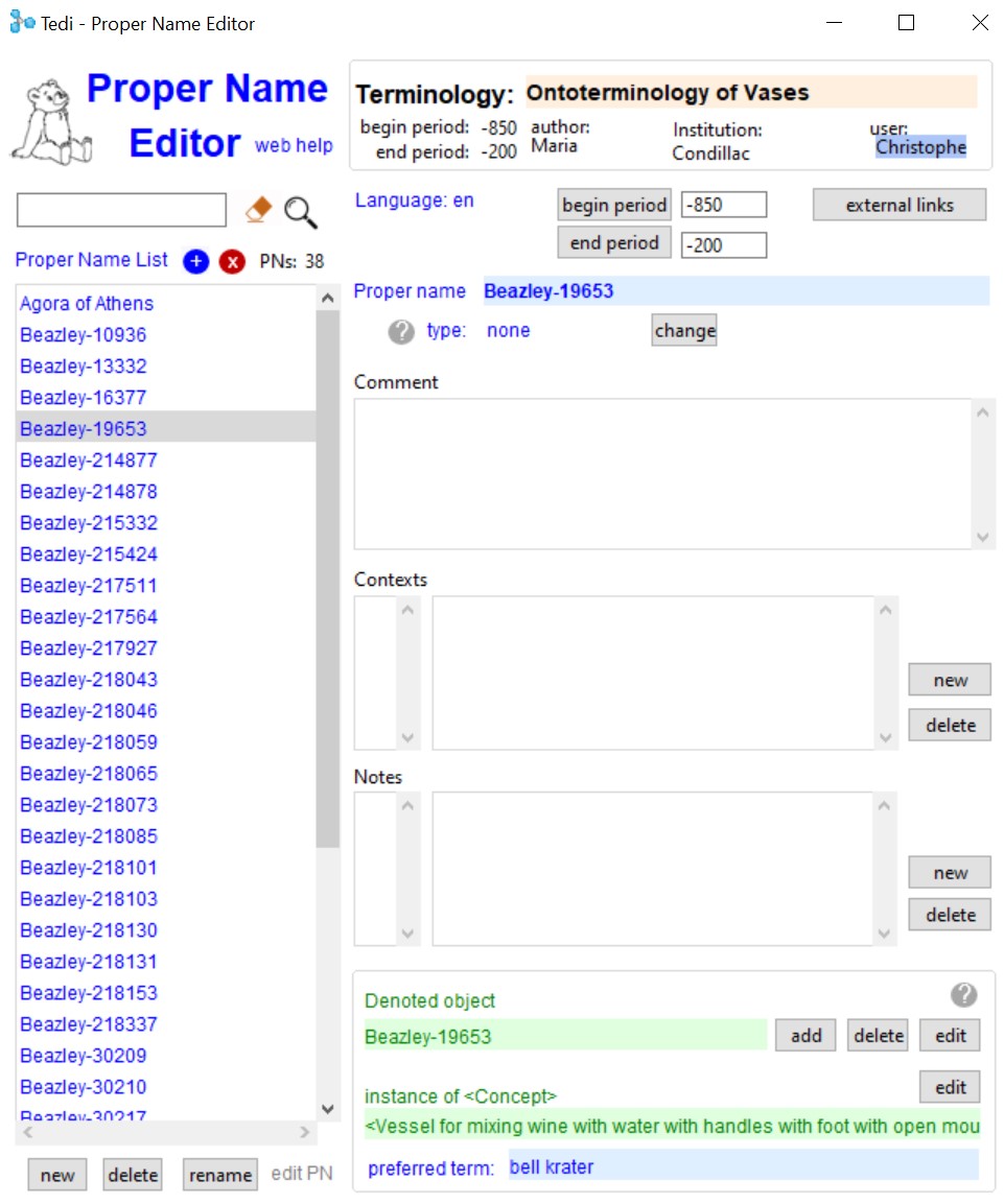 Proper Name editor | Ontoterminology